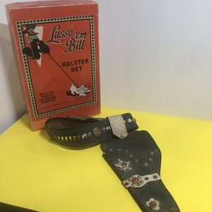 Lasso 'em Bill Holster Set Gems & Style with box # 157